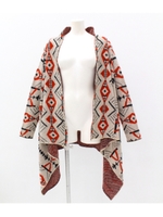 【ANAP】柄ニットカーデ/ベージュ(005)