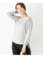 脇レースアップニット/ライトグレー(011)