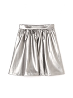 《EDIT COLOGNE》シャイニーギャザースカート/シルバー(160)