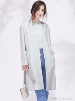 【WEB限定】ウエストリボンノーカラーコート/ベージュ