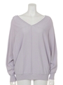 Ｖネックドルマンゆるニットプルオーバー/ラベンダー