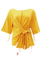 【Settimissimo】ウエストノットプルオーバー/マスタード(044)