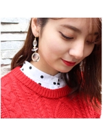 パフスリーブドットシアーブラウス/ホワイト