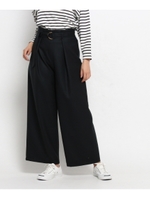 ベルテッドサキソニーワイドパンツ/モスグリーン(024)