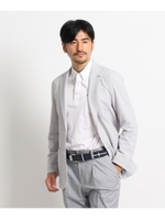 ミニギンガムサッカージャケット/ライトグレー(911)