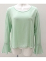 【Alluge】袖フレアーシンプルトップス/ミント(041)