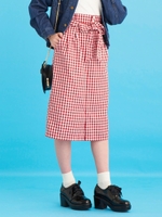 パールボタンIラインスカート/ベージュ