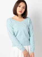 チャーム付きニット/ネイビー