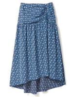 小花柄ギャザースカート/ホワイト