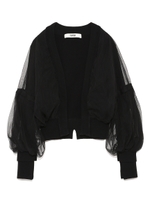 チュールで包んだカーディガン/BLK