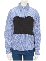 ビスチェドッキングブラウス/ホワイト