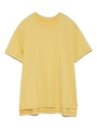 裾スリットハイラインTシャツ/YEL