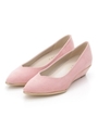 ゴールドラインウエッジフラットパンプス/ピンク
