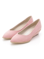 ゴールドラインウエッジフラットパンプス/ピンク