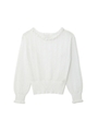《EDIT COLOGNE》レーシーパフスリーブニット/ホワイト(030)