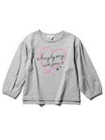 【160cmまで】ハートロゴTシャツ/ライトグレー(011)