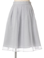 【an another angelus】ドットオーガンジータックスカート/BLUE GRAY