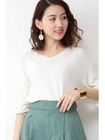 コットンモダールベーシックニット/ブルー1(111)