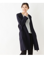 シンプル ノーカラーコート/ネイビー(093)