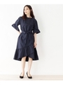 ティアード巻きワンピース/ネイビー(093)
