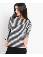 ボートネックボーダーカットソー/ブラック(319)