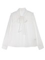 ボウタイブラウス/ホワイト