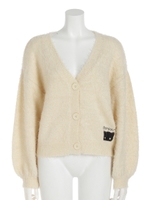 ボンジュールボリュームスリーブカーディガン/グレー