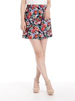 総花柄プリントタイトスカート/ネイビー