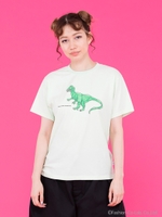 dinasour scary tee/LIGHT YELLOW