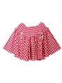 ginghamcheck offshoulder blouse/red
