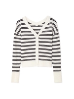 《BLANCHIC》ランダムリブニットカーディガン/ホワイト(030)