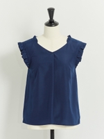 ちびフリルブラウス/紺