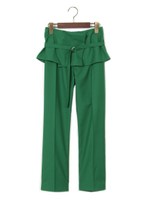 ぺプラムスラックスパンツ/GREEN