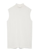 キャミソール付ハイネックノースリーブニット/WHT