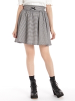 ギンガムギャザーSK/ブラック