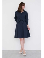 サッシュシャツワンピース/ネイビー(120)