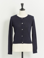 サマービジューボタンカーディガン/紺