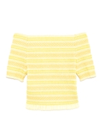 シャーリングコンパクトブラウス/YEL