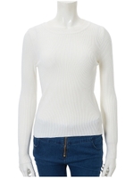 ハイゲージリブニット/ホワイト