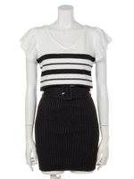 フリルスリーブニットＯＰ/ダークピンク