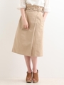 ☆ベルト付ラップIラインスカート/ベージュ