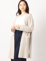 ミラノリブロングニットカーデ/ベージュ