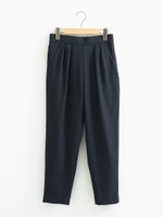 リネンライクタックテーパードパンツ/ネイビー
