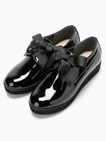 レースアップシューズ/ブラック柄