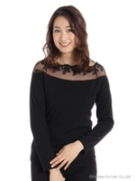 レース切替オフショルＴＯＰＳ/ブラック