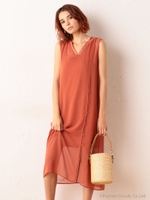 レイヤードワンピース/レッド