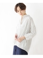 裾タック スキッパーシャツ/ホワイト系(302)