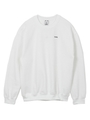 EMBROIDERED LOGO CREW SWEAT TOP/ホワイト