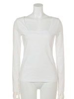 [BED&BREAKFAST]TWISTED BARE Top/WHITE