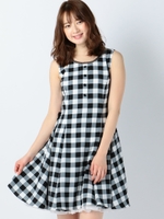 ギンガムチェックDollワンピース/mille fille closet/シロクロ
